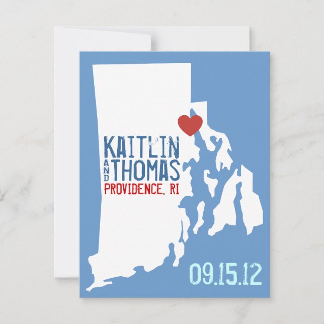 Save the Date - Customizable - Rhode Island (Front)