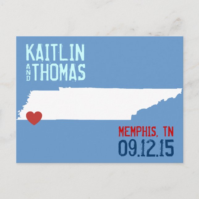 Save the Date - Customizable - Tennessee Announcement Postcard (Front)