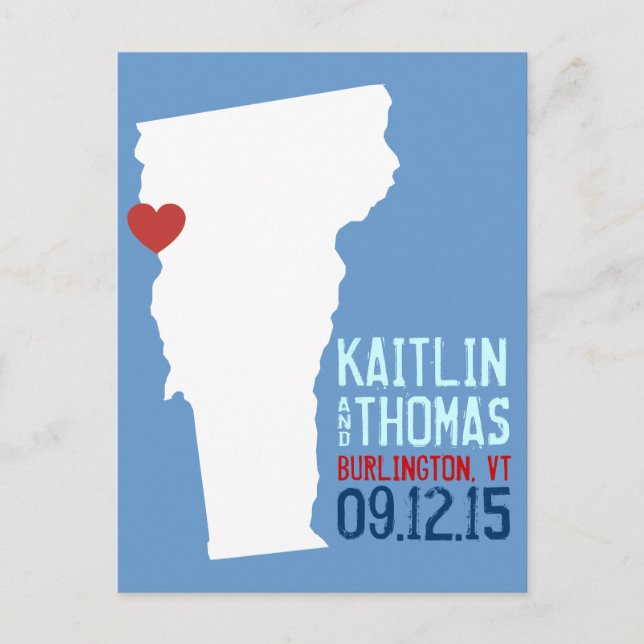 Save the Date - Customizable - Vermont Announcement Postcard (Front)