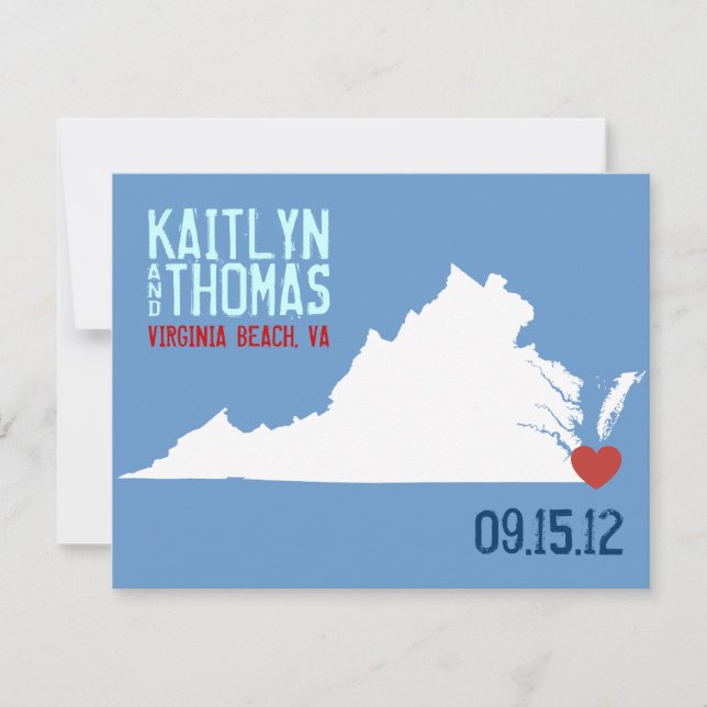 Save the Date - Customizable - Virginia (Front)