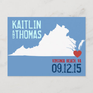 Save the Date - Customizable - Virginia Announcement Postcard