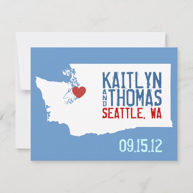 Save the Date - Customizable - Washington (Front)