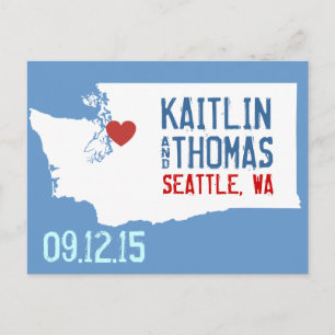Save the Date - Customizable - Washington Announcement Postcard