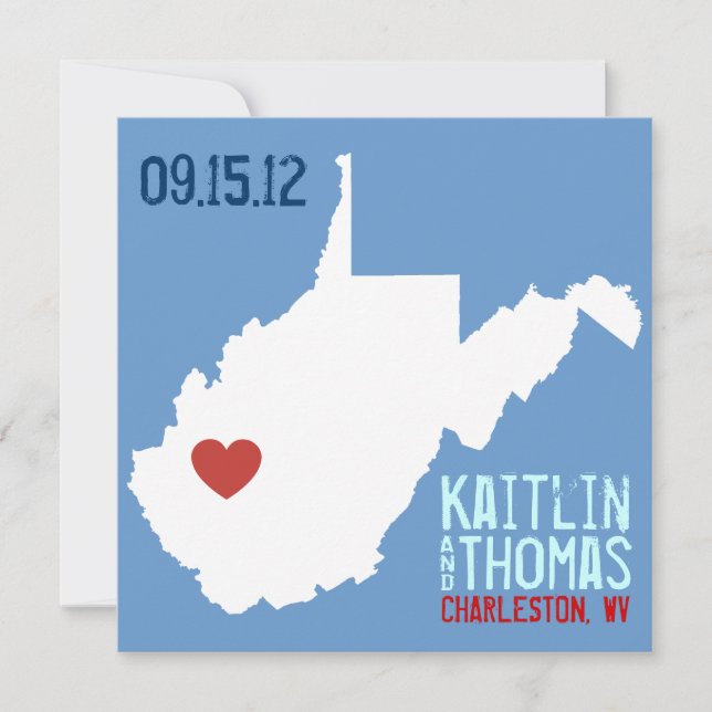 Save the Date - Customizable - West Virginia (Front)