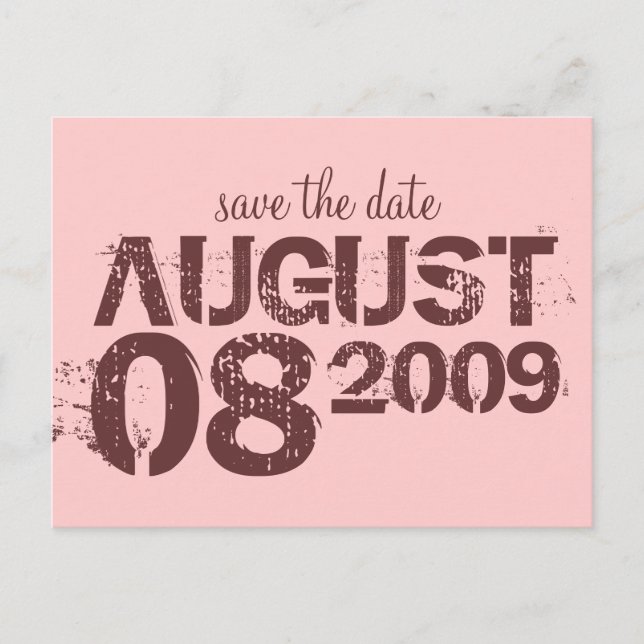 save the date - customize announcement postcard (Front)