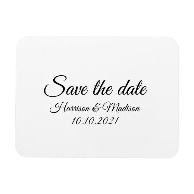 Save the Date, customize text Wedding Announcement Magnet (Horizontal)
