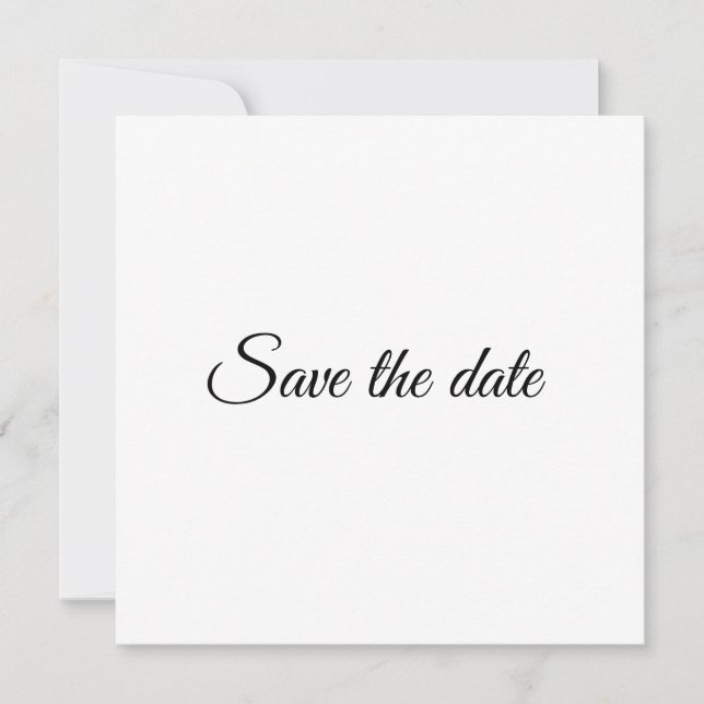 Save the Date, customize text Wedding Card (Front)