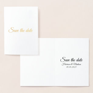 Save the Date, customize text Wedding Foil Card
