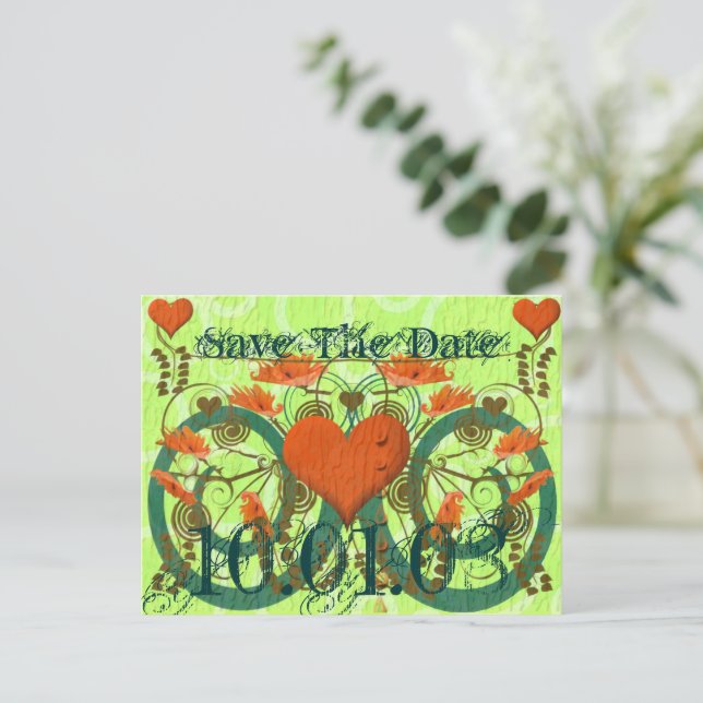 Save the Date - Customized Announcement Postcard (Standing Front)