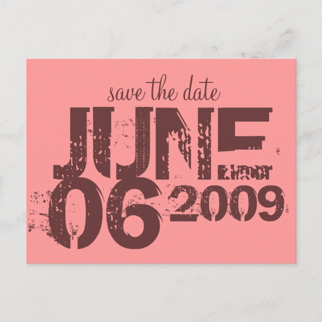 Save the Date - Customized Announcement Postcard (Front)