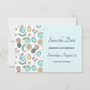 Save The Date Cute Fruit Motif Summery Thème