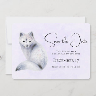 Save The Date Cute renard nordique avec marques florales