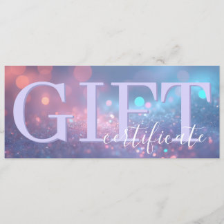 Save The Date Cute Soft Glitter Pastel Purple Gift Certificate