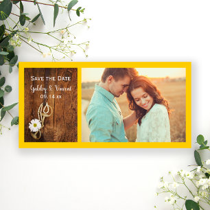 Save The Date Daisy and Horse Bit Western Wedding Enregistrer la