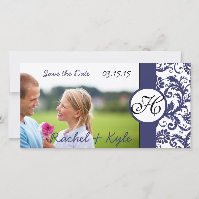 Save The Date Damas de la Marine Enregistrer la date (Devant)