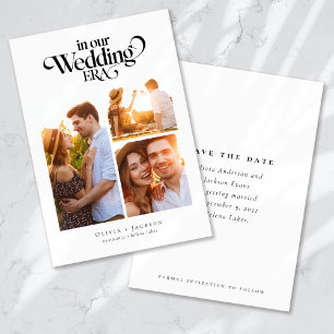 Save The Date Dans notre ère Mariage Photo Calligraphy Mariage