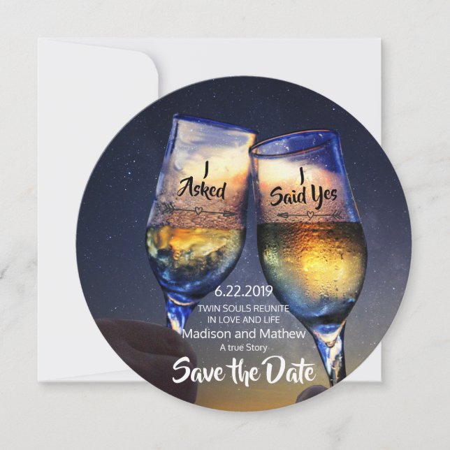 Save The Date Date de rendez-vous pour les Flammes Jumelles Sauv (Devant)