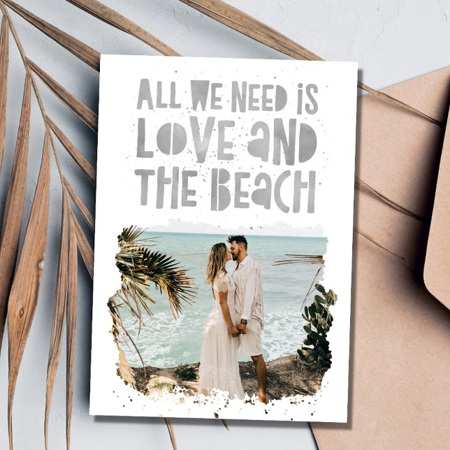 Save The Date Décontracté Beach Destination Mariage Enregistrer  (Casual Beach Destination Wedding Save the Date)