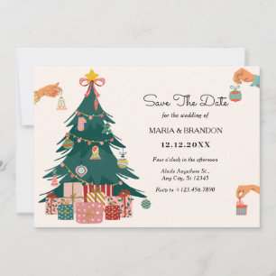 Save The Date Décor de l'arbre de Noël mariage