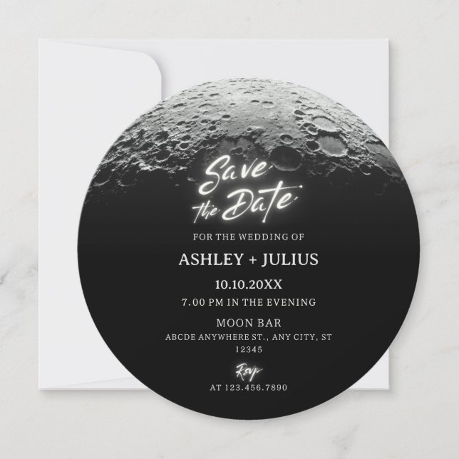 Save The Date Dégradé de la demi-lune (Devant)