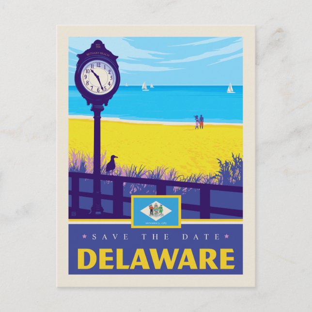 Save the Date | Delaware 2 Invitation Postcard (Front)