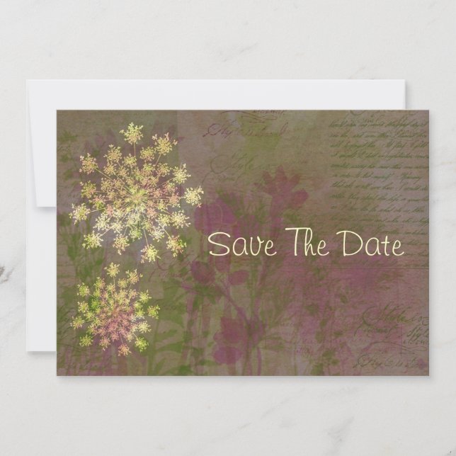 Save The Date Dentelle de la reine Anne Sauvez la date (Devant)