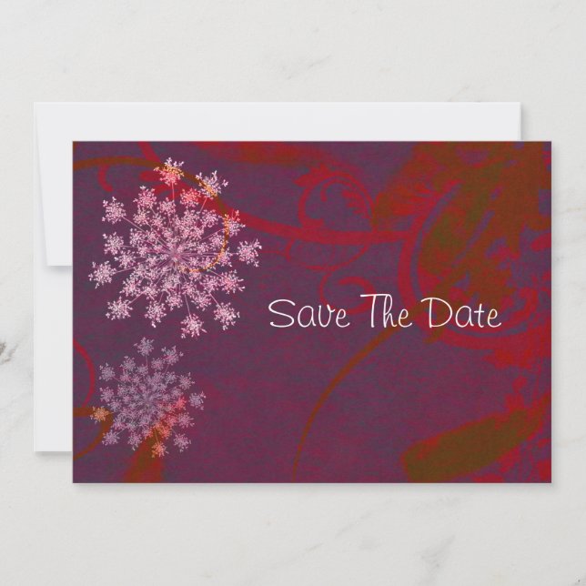 Save The Date Dentelle de la reine Anne Sauvez la date (Devant)