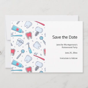 Save The Date Dents et outils Motif dentaire
