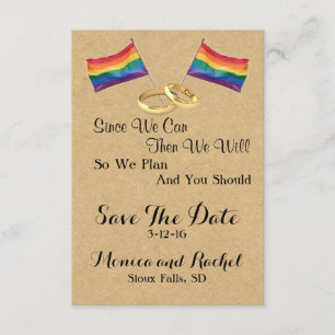 Save The Date Depuis Que Nous Pouvons : Mariage Lesbienne Enregi