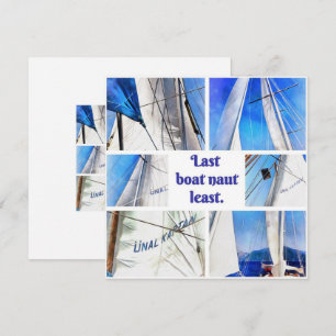 Save The Date Dernier Bateau Naut Moins Pun Artistique Voiles Bl