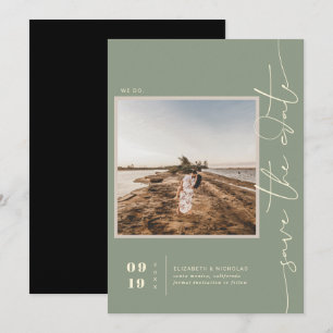 Save The Date Désert moderne de Boho   Photo du Carré Enregistre