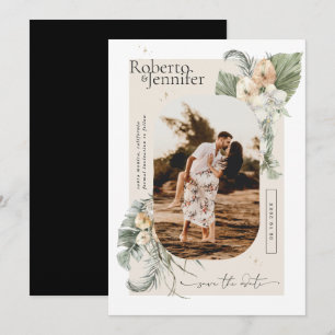 Save The Date Désert moderne de Boho   Photo florale Enregistrer