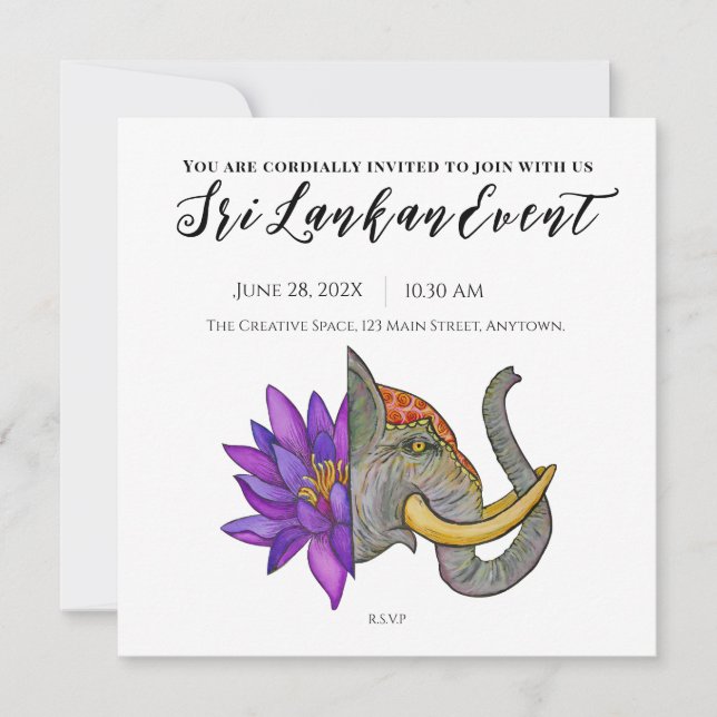 Save The Date Design artistique du Sri Lanka (Devant)