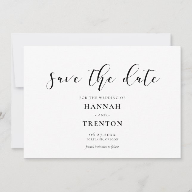 Save The Date Design simple et élégant (Devant)