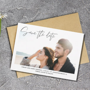 Save The Date Destination Beach Wedding Photo Enregistrer la dat