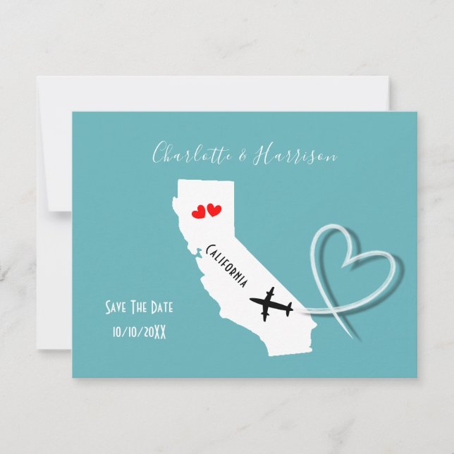 Save The Date Destination de mariages Californie (Devant)