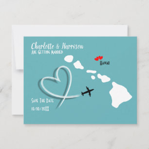 Save The Date Destination mariage Hawaii Enregistrer La Date
