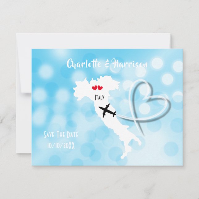 Save The Date Destination Mariage Italie Enregistrez La Date (Devant)