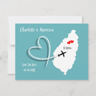 Save The Date Destination Mariage Sainte-Lucie Sauvegarder la Da