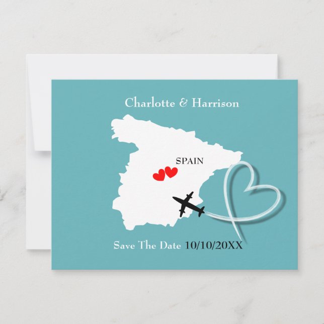 Save The Date Destination Mariages À L'Étranger Espagne Enregist (Devant)