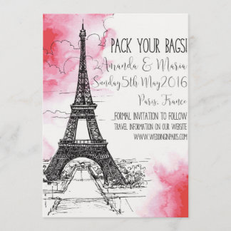 Save The Date Destination Paris Mariage Enregistrer la date