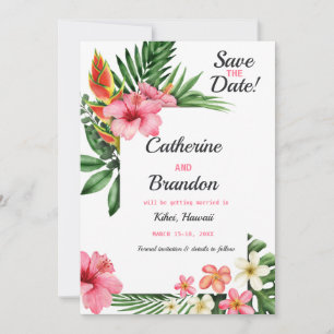 Save The Date Destination Tropical Love Beach