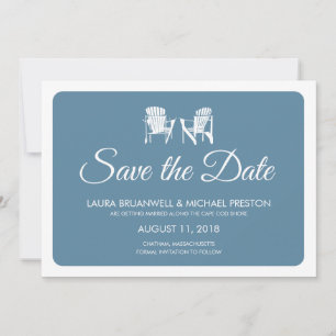 Save The Date Deux Chaises Adirondack Sauvegardent la Date