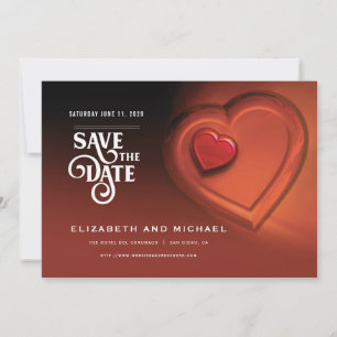 Save The Date Deux cœurs battant à l'unisson (Version 3)