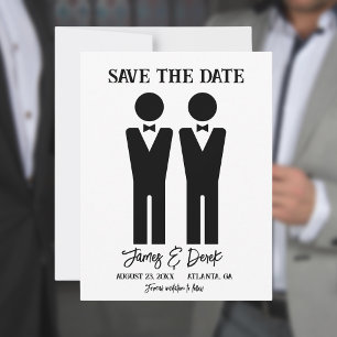 Save The Date Deux mariés minimalistes modernes 