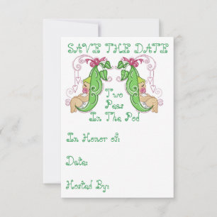 Save The Date Deux Pois Dans Un Morceau Enregistrer La Date
