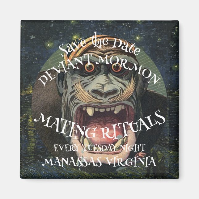 SAVE THE DATE DEVIANT MORMON MATING RITUALS MAGNET (Front)