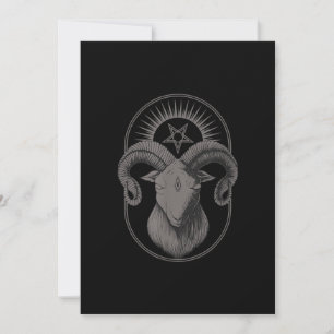 Save The Date Devil Goat Pentagram Baphomet Satan Occult Satanic
