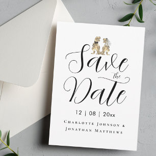 Save The Date Dinosaur Dinosaure moderne Mariage à thème
