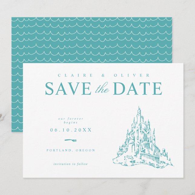 Save The Date Disney La Petite Sirène Enregistrez la Date (Devant / Derrière)